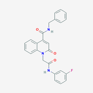 N-benzyl-1-{2-[(3-fluorophenyl)amino]-2-oxoethyl}-2-oxo-1,2-dihydro-4-quinolinecarboxamide