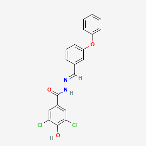 molecular formula C20H14Cl2N2O3 B5026207 3,5-dichloro-4-hydroxy-N'-(3-phenoxybenzylidene)benzohydrazide 