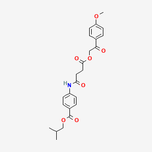 isobutyl 4-({4-[2-(4-methoxyphenyl)-2-oxoethoxy]-4-oxobutanoyl}amino)benzoate