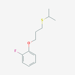 molecular formula C12H17FOS B5026249 1-fluoro-2-[3-(isopropylthio)propoxy]benzene 