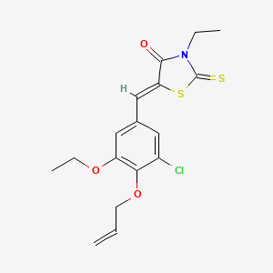 5-[4-(allyloxy)-3-chloro-5-ethoxybenzylidene]-3-ethyl-2-thioxo-1,3-thiazolidin-4-one