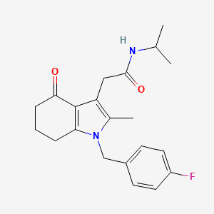 2-[1-(4-fluorobenzyl)-2-methyl-4-oxo-4,5,6,7-tetrahydro-1H-indol-3-yl]-N-isopropylacetamide