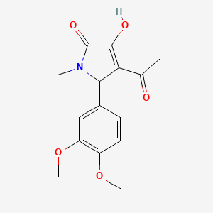 4-acetyl-5-(3,4-dimethoxyphenyl)-3-hydroxy-1-methyl-1,5-dihydro-2H-pyrrol-2-one