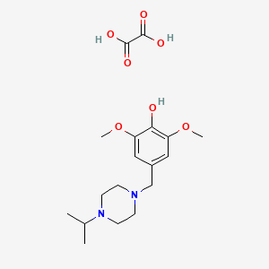 4-[(4-isopropyl-1-piperazinyl)methyl]-2,6-dimethoxyphenol ethanedioate (salt)