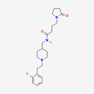 molecular formula C23H34FN3O2 B5026310 N-({1-[2-(2-fluorophenyl)ethyl]-4-piperidinyl}methyl)-N-methyl-4-(2-oxo-1-pyrrolidinyl)butanamide 