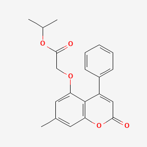 molecular formula C21H20O5 B5026325 isopropyl [(7-methyl-2-oxo-4-phenyl-2H-chromen-5-yl)oxy]acetate 