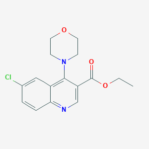 molecular formula C16H17ClN2O3 B502634 Ethyl 6-chloro-4-morpholino-3-quinolinecarboxylate CAS No. 944770-56-3