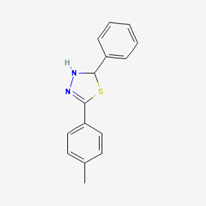 molecular formula C15H14N2S B5026344 5-(4-methylphenyl)-2-phenyl-2,3-dihydro-1,3,4-thiadiazole 