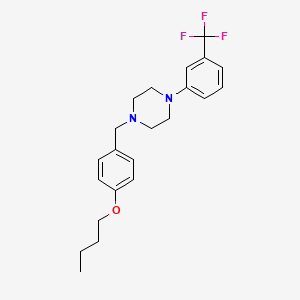 molecular formula C22H27F3N2O B5026350 1-(4-butoxybenzyl)-4-[3-(trifluoromethyl)phenyl]piperazine 