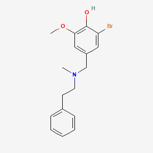 molecular formula C17H20BrNO2 B5026355 2-bromo-6-methoxy-4-{[methyl(2-phenylethyl)amino]methyl}phenol 