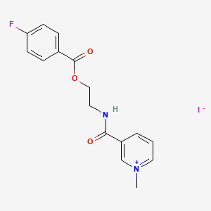 3-[({2-[(4-fluorobenzoyl)oxy]ethyl}amino)carbonyl]-1-methylpyridinium iodide