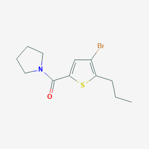 molecular formula C12H16BrNOS B5026383 1-[(4-bromo-5-propyl-2-thienyl)carbonyl]pyrrolidine 