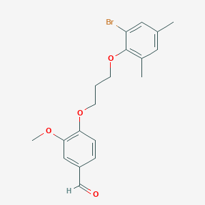 4-[3-(2-bromo-4,6-dimethylphenoxy)propoxy]-3-methoxybenzaldehyde