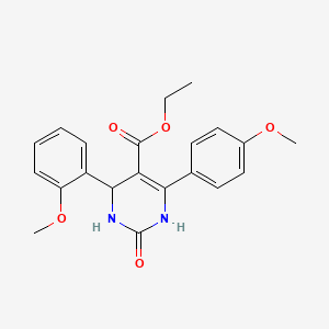 ethyl 4-(2-methoxyphenyl)-6-(4-methoxyphenyl)-2-oxo-1,2,3,4-tetrahydro-5-pyrimidinecarboxylate