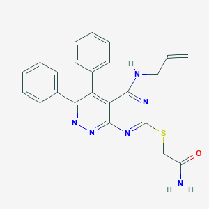 2-{[5-(Allylamino)-3,4-diphenylpyrimido[4,5-c]pyridazin-7-yl]sulfanyl}acetamide