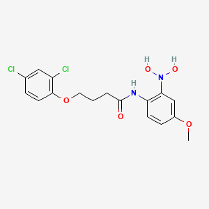 molecular formula C17H18Cl2N2O5 B5026431 4-(2,4-dichlorophenoxy)-N-[2-(dihydroxyamino)-4-methoxyphenyl]butanamide 