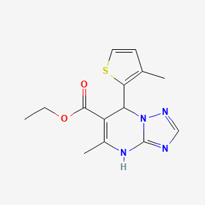 molecular formula C14H16N4O2S B5026471 ethyl 5-methyl-7-(3-methyl-2-thienyl)-4,7-dihydro[1,2,4]triazolo[1,5-a]pyrimidine-6-carboxylate 