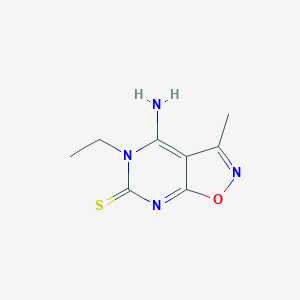 molecular formula C8H10N4OS B502649 5-Ethyl-4-imino-3-methyl-4,5-dihydroisoxazolo[5,4-d]pyrimidine-6-thiol 