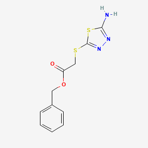 molecular formula C11H11N3O2S2 B5026498 benzyl [(5-amino-1,3,4-thiadiazol-2-yl)thio]acetate 