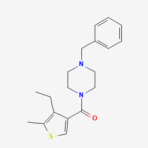 1-benzyl-4-[(4-ethyl-5-methyl-3-thienyl)carbonyl]piperazine