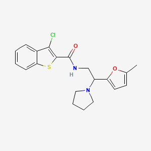 3-chloro-N-[2-(5-methyl-2-furyl)-2-(1-pyrrolidinyl)ethyl]-1-benzothiophene-2-carboxamide