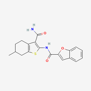 N-[3-(aminocarbonyl)-6-methyl-4,5,6,7-tetrahydro-1-benzothien-2-yl]-1-benzofuran-2-carboxamide