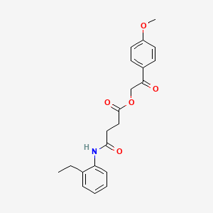 2-(4-methoxyphenyl)-2-oxoethyl 4-[(2-ethylphenyl)amino]-4-oxobutanoate