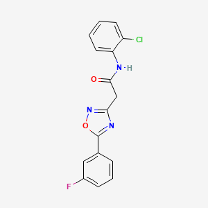 N-(2-chlorophenyl)-2-[5-(3-fluorophenyl)-1,2,4-oxadiazol-3-yl]acetamide