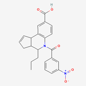 5-(3-nitrobenzoyl)-4-propyl-3a,4,5,9b-tetrahydro-3H-cyclopenta[c]quinoline-8-carboxylic acid