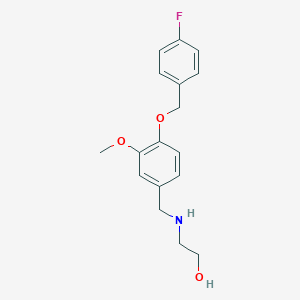 molecular formula C17H20FNO3 B502661 2-({4-[(4-Fluorobenzyl)oxy]-3-methoxybenzyl}amino)ethanol 