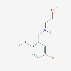 molecular formula C10H14BrNO2 B502662 2-[(5-Bromo-2-methoxybenzyl)amino]ethanol CAS No. 774192-16-4