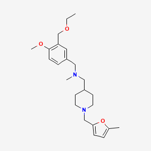 1-[3-(ethoxymethyl)-4-methoxyphenyl]-N-methyl-N-({1-[(5-methyl-2-furyl)methyl]-4-piperidinyl}methyl)methanamine