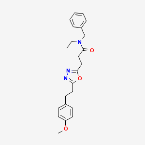 N-benzyl-N-ethyl-3-{5-[2-(4-methoxyphenyl)ethyl]-1,3,4-oxadiazol-2-yl}propanamide