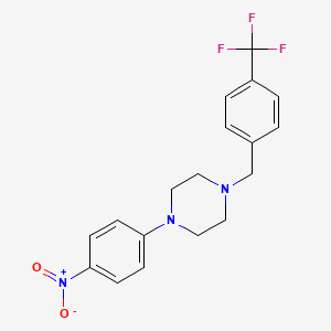 1-(4-nitrophenyl)-4-[4-(trifluoromethyl)benzyl]piperazine