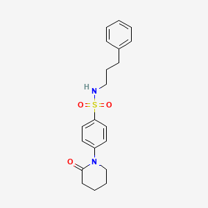 4-(2-oxo-1-piperidinyl)-N-(3-phenylpropyl)benzenesulfonamide