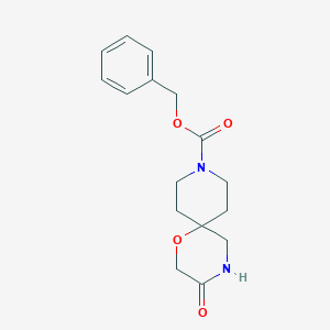 molecular formula C16H20N2O4 B502668 Benzyl 3-oxo-1-oxa-4,9-diazaspiro[5.5]undecane-9-carboxylate CAS No. 84243-24-3