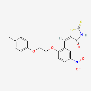 5-{2-[2-(4-methylphenoxy)ethoxy]-5-nitrobenzylidene}-2-thioxo-1,3-thiazolidin-4-one