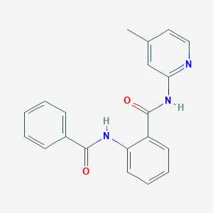 molecular formula C20H17N3O2 B502669 N-(4-methylpyridin-2-yl)-2-[(phenylcarbonyl)amino]benzamide 