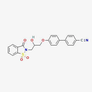 molecular formula C23H18N2O5S B5026700 4'-[3-(1,1-dioxido-3-oxo-1,2-benzisothiazol-2(3H)-yl)-2-hydroxypropoxy]-4-biphenylcarbonitrile 