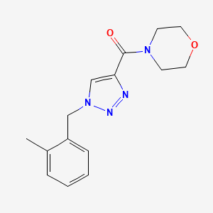 molecular formula C15H18N4O2 B5026757 4-{[1-(2-methylbenzyl)-1H-1,2,3-triazol-4-yl]carbonyl}morpholine 