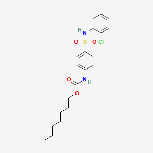 heptyl (4-{[(2-chlorophenyl)amino]sulfonyl}phenyl)carbamate