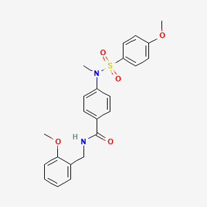 N-(2-methoxybenzyl)-4-[[(4-methoxyphenyl)sulfonyl](methyl)amino]benzamide