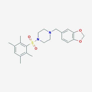 1-(1,3-Benzodioxol-5-ylmethyl)-4-[(2,3,5,6-tetramethylphenyl)sulfonyl]piperazine