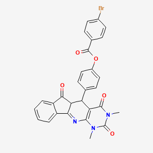 4-(1,3-dimethyl-2,4,6-trioxo-2,3,4,5,5a,6-hexahydro-1H-indeno[2',1':5,6]pyrido[2,3-d]pyrimidin-5-yl)phenyl 4-bromobenzoate