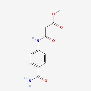 molecular formula C11H12N2O4 B5026789 methyl 3-{[4-(aminocarbonyl)phenyl]amino}-3-oxopropanoate 