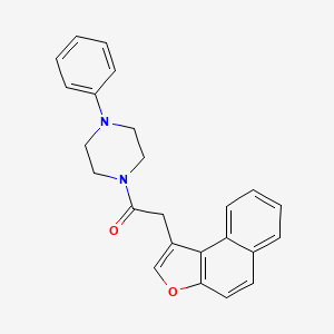 molecular formula C24H22N2O2 B5026800 1-(naphtho[2,1-b]furan-1-ylacetyl)-4-phenylpiperazine 