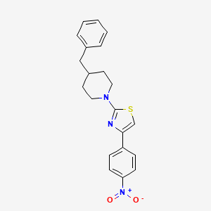 molecular formula C21H21N3O2S B5026803 4-benzyl-1-[4-(4-nitrophenyl)-1,3-thiazol-2-yl]piperidine 