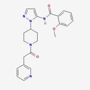 2-methoxy-N-{1-[1-(3-pyridinylacetyl)-4-piperidinyl]-1H-pyrazol-5-yl}benzamide