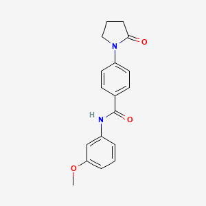 molecular formula C18H18N2O3 B5026851 N-(3-methoxyphenyl)-4-(2-oxo-1-pyrrolidinyl)benzamide 