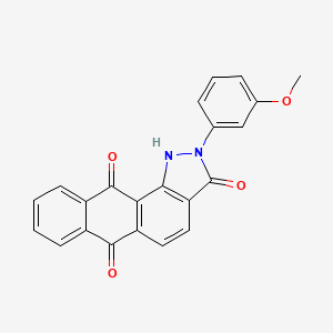 2-(3-methoxyphenyl)-1H-naphtho[2,3-g]indazole-3,6,11(2H)-trione